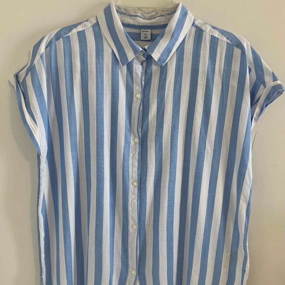 Old Navy Striped Button Down Blouse
